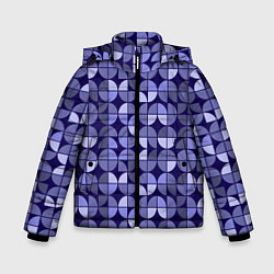 Зимняя куртка для мальчика Фиолетовая геометрия Ретро паттерн
