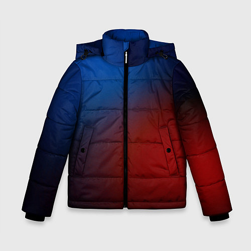 Зимняя куртка для мальчика Красно синий градиент / 3D-Черный – фото 1