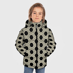 Куртка зимняя для мальчика Шестиугольная сота, цвет: 3D-черный — фото 2