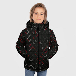 Куртка зимняя для мальчика Текстурный узор, цвет: 3D-красный — фото 2