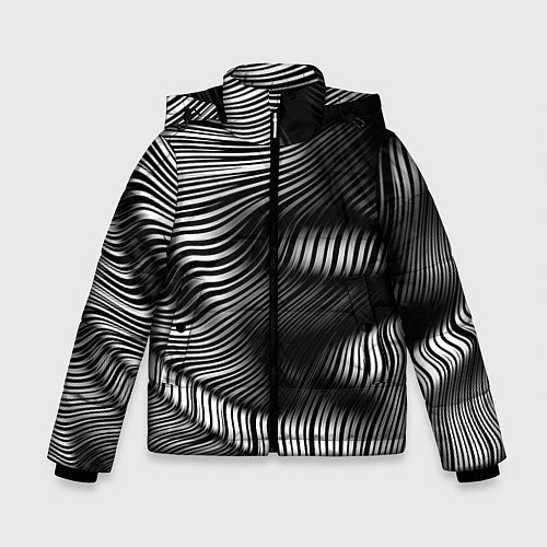 Зимняя куртка для мальчика Оптические волны / 3D-Черный – фото 1