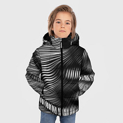 Куртка зимняя для мальчика Оптические волны, цвет: 3D-черный — фото 2