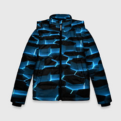 Куртка зимняя для мальчика Неоновая сетка из плит, цвет: 3D-красный