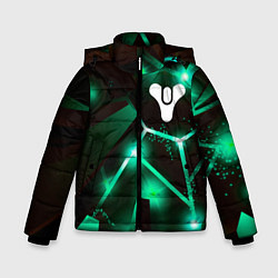 Куртка зимняя для мальчика Destiny разлом плит, цвет: 3D-черный