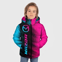 Куртка зимняя для мальчика Mazda - neon gradient: по-вертикали, цвет: 3D-черный — фото 2