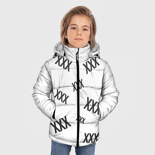 Зимняя куртка для мальчика Разброс Иксов / 3D-Красный – фото 3