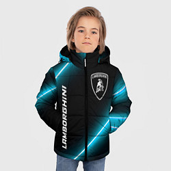 Куртка зимняя для мальчика Lamborghini неоновые лампы, цвет: 3D-черный — фото 2