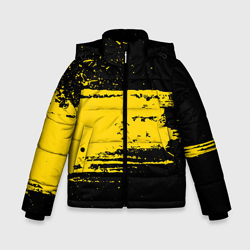Зимняя куртка для мальчика Желтое граффити / 3D-Черный – фото 1