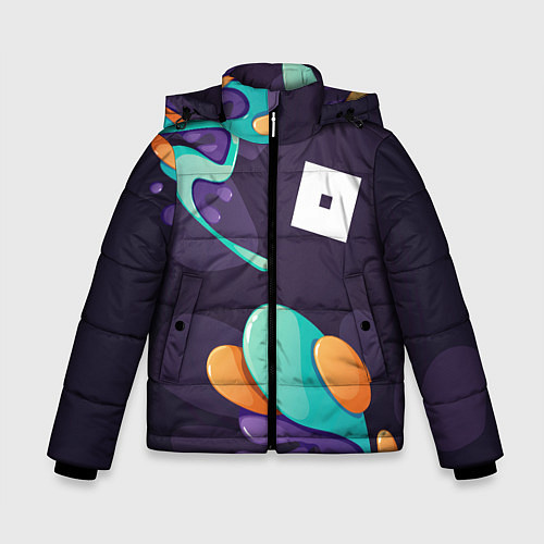 Зимняя куртка для мальчика Roblox graffity splash / 3D-Черный – фото 1