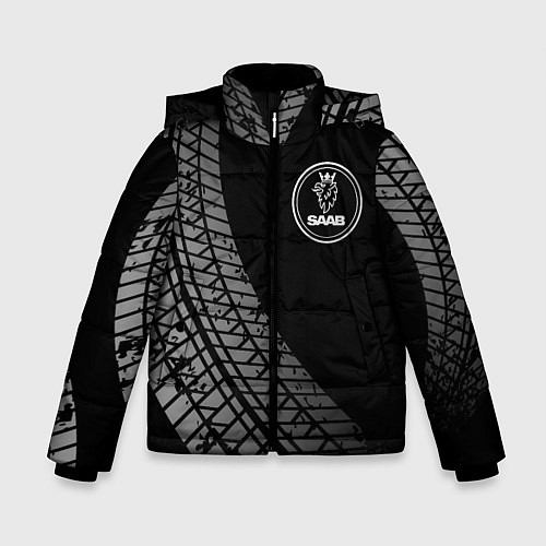 Зимняя куртка для мальчика Saab tire tracks / 3D-Черный – фото 1