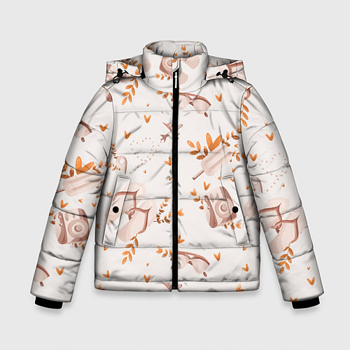 Зимняя куртка для мальчика Пляжный паттерн / 3D-Черный – фото 1