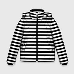 Зимняя куртка для мальчика Тельняшка черная Подводного флота ВМФ
