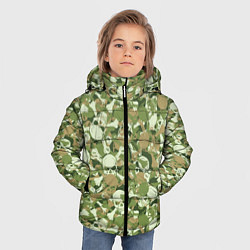 Куртка зимняя для мальчика Камуфляж из черепов, цвет: 3D-черный — фото 2
