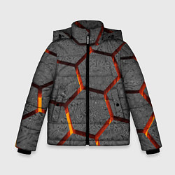 Зимняя куртка для мальчика Металлические плиты и лава