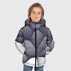Куртка зимняя для мальчика Паттерн из гладких камней, цвет: 3D-черный — фото 2