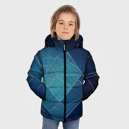Зимняя куртка для мальчика Геометрическая бесконечность / 3D-Красный – фото 3