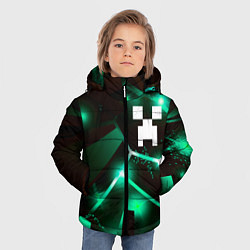 Куртка зимняя для мальчика Minecraft разлом плит, цвет: 3D-черный — фото 2