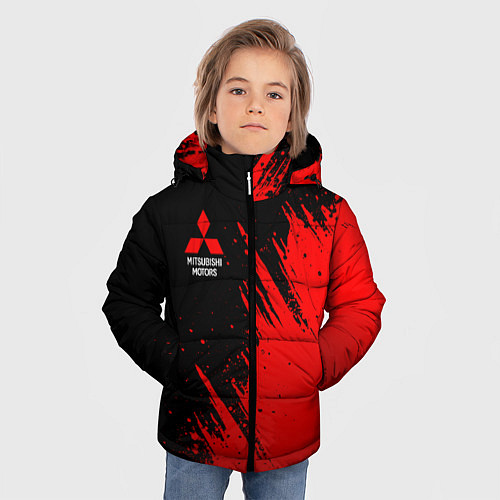 Зимняя куртка для мальчика Mitsubishi red - red sport / 3D-Красный – фото 3