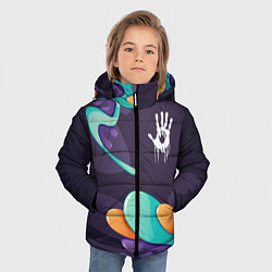 Куртка зимняя для мальчика Death Stranding graffity splash, цвет: 3D-черный — фото 2