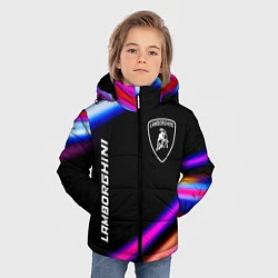 Куртка зимняя для мальчика Lamborghini speed lights, цвет: 3D-черный — фото 2