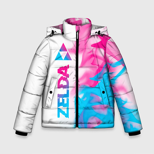Зимняя куртка для мальчика Zelda neon gradient style: по-вертикали / 3D-Черный – фото 1