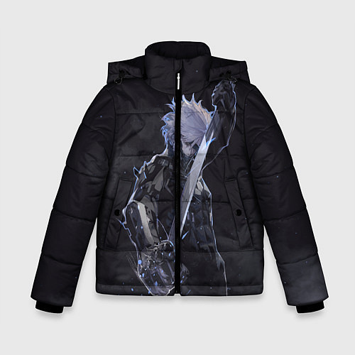 Зимняя куртка для мальчика Metal Gear Rising - В дыму / 3D-Черный – фото 1