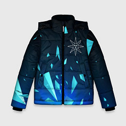 Куртка зимняя для мальчика Dark Souls взрыв частиц, цвет: 3D-черный