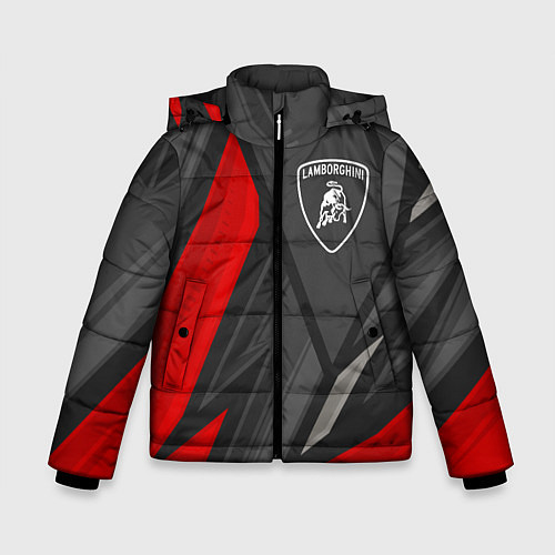 Зимняя куртка для мальчика Lamborghini sports racing / 3D-Черный – фото 1