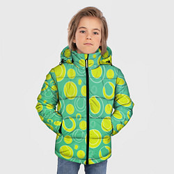 Куртка зимняя для мальчика Теннисные мячики, цвет: 3D-черный — фото 2