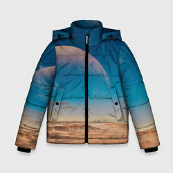 Зимняя куртка для мальчика Пустыня и очертания планеты