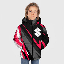 Куртка зимняя для мальчика Suzuki fast lines, цвет: 3D-черный — фото 2