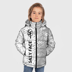 Куртка зимняя для мальчика Sally Face glitch на светлом фоне: по-вертикали, цвет: 3D-черный — фото 2