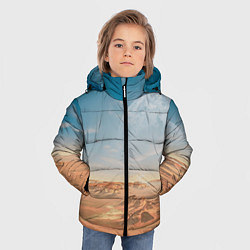 Куртка зимняя для мальчика Пустынная планета и спутник, цвет: 3D-черный — фото 2