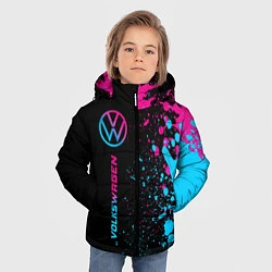 Куртка зимняя для мальчика Volkswagen - neon gradient: по-вертикали, цвет: 3D-черный — фото 2