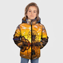 Куртка зимняя для мальчика Река и парк развлечений, цвет: 3D-черный — фото 2