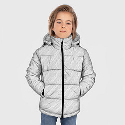 Куртка зимняя для мальчика Текстура светло-серый, цвет: 3D-черный — фото 2