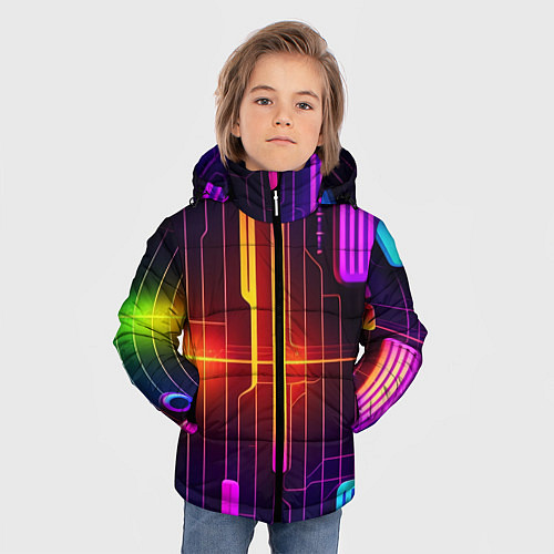 Зимняя куртка для мальчика Неонка / 3D-Красный – фото 3
