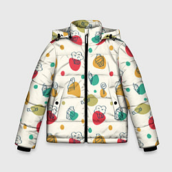 Куртка зимняя для мальчика Сладкий повар, цвет: 3D-светло-серый
