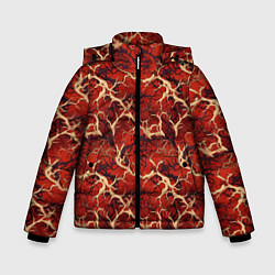 Куртка зимняя для мальчика Корни деревьев, цвет: 3D-красный