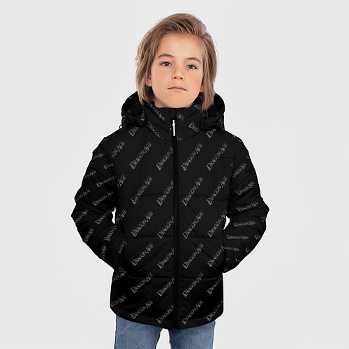 Зимняя куртка для мальчика Dragon age pattern / 3D-Красный – фото 3