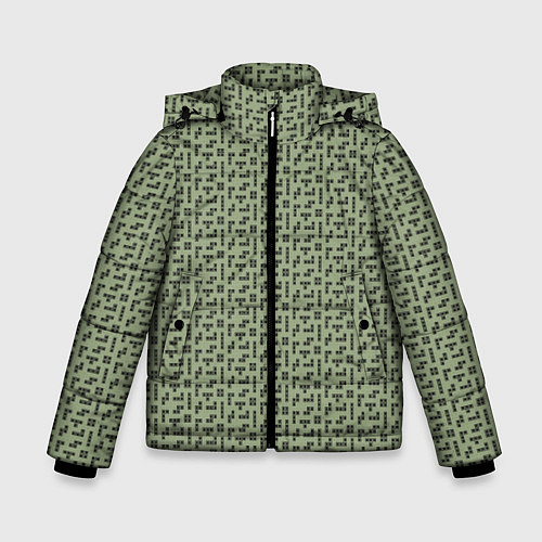 Зимняя куртка для мальчика Brick game тетрис паттерн / 3D-Черный – фото 1