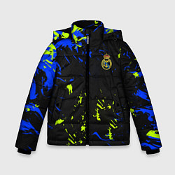 Куртка зимняя для мальчика Реал Мадрид фк, цвет: 3D-черный
