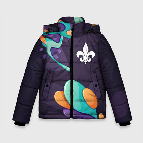 Зимняя куртка для мальчика Saints Row graffity splash / 3D-Черный – фото 1