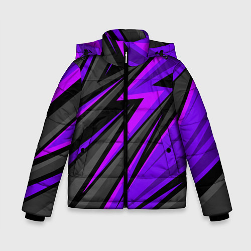 Зимняя куртка для мальчика Спорт униформа - пурпурный / 3D-Черный – фото 1