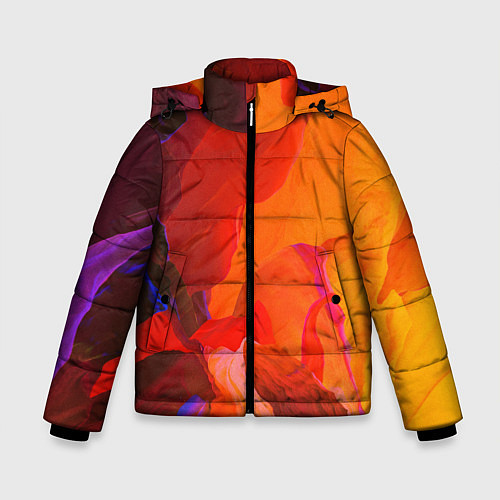 Зимняя куртка для мальчика Красно-оранжевый камень / 3D-Красный – фото 1