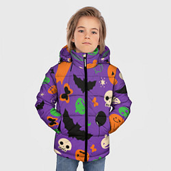 Куртка зимняя для мальчика Halloween style, цвет: 3D-черный — фото 2