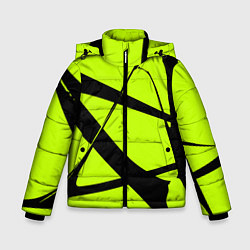 Куртка зимняя для мальчика Звезда - лаймовый и черный - Хуф и Ся - дополнение, цвет: 3D-черный