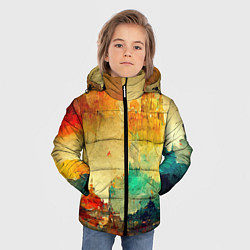 Куртка зимняя для мальчика Древний портовый город, цвет: 3D-светло-серый — фото 2
