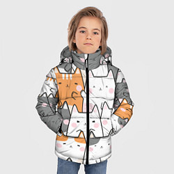 Куртка зимняя для мальчика Семья котиков, цвет: 3D-красный — фото 2
