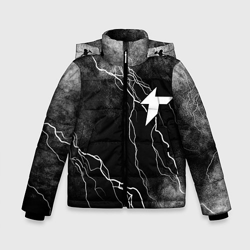 Зимняя куртка для мальчика Thunder awaken молнии / 3D-Светло-серый – фото 1